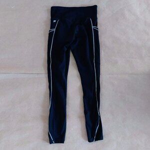 Fabletics Motion365 Black Leggings High Rise with Reflective Trim Womens XXS